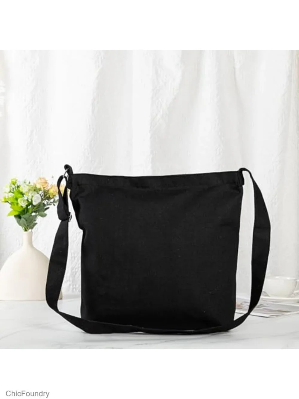 Canvas Hobo Shoulder Bag Large Tote Handbag